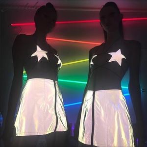 ✨New Baddie Boutique Reflective Star Bra Top